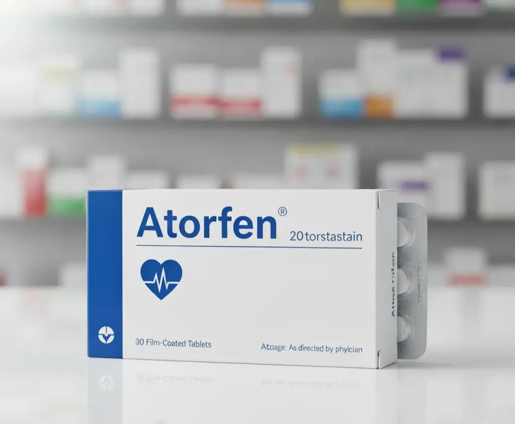 "اتورفين (اتورفستاتين) (Atorvastatin) أحد أشهر الأدوية المستخدمة لخفض مستويات الكوليسترول الضار في الدم، توفر اتورفين في أشكال صيدلانية متعددة، أشهرها الأقراص بتركيزات: 10، 20، 40، و80 ملغ."