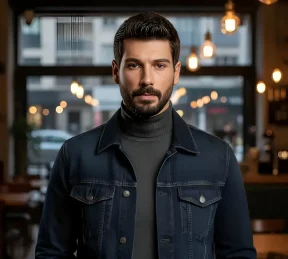 "الممثل دينيز جان اكتاش في دور حيدر بطل مسلسل تحت الأرض yeralti."