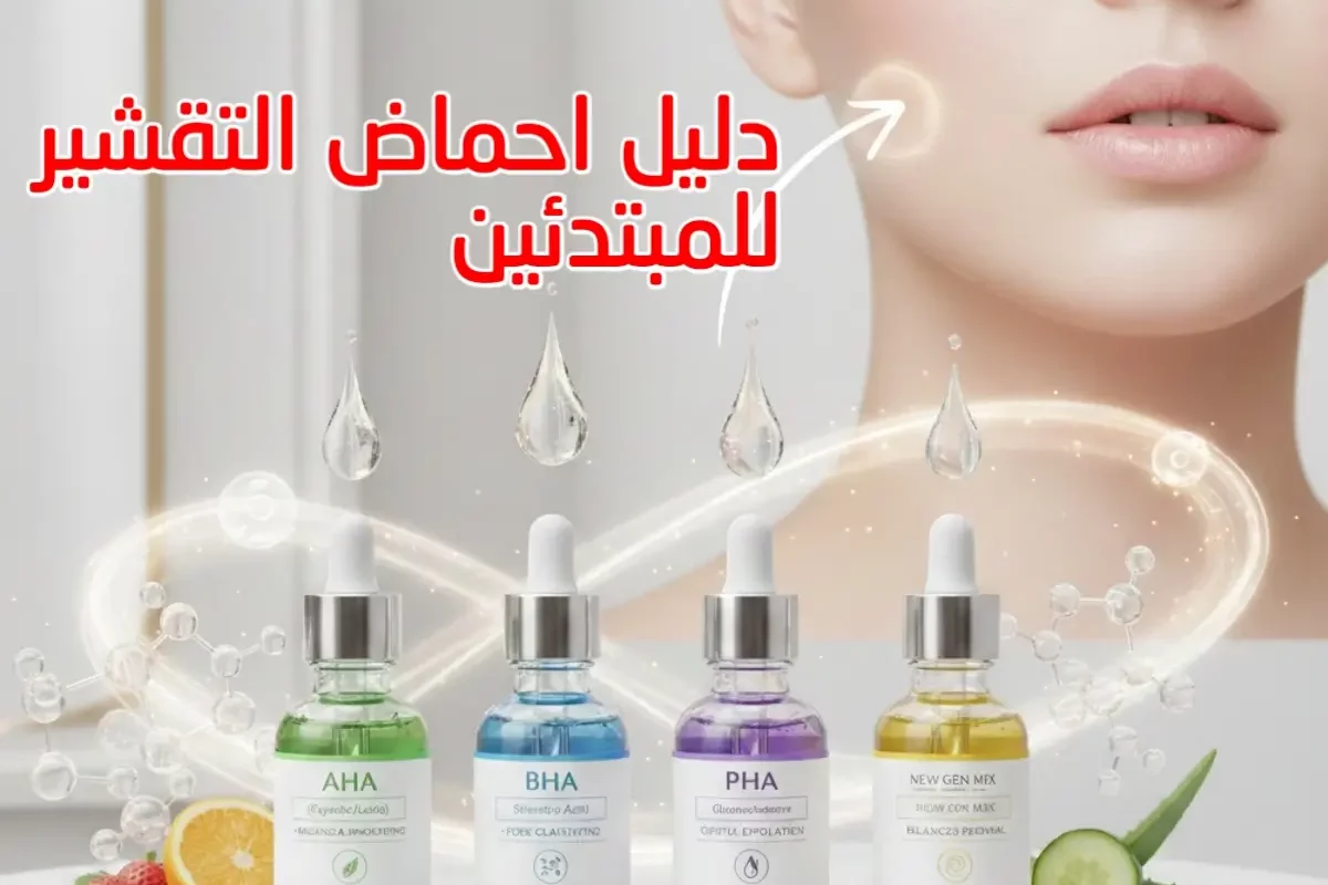 دليل أحماض التقشير للمبتدئين 2026: كيف تختارين النوع المناسب لبشرتك؟