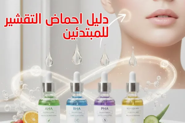 دليل أحماض التقشير للمبتدئين 2026: كيف تختارين النوع المناسب لبشرتك؟