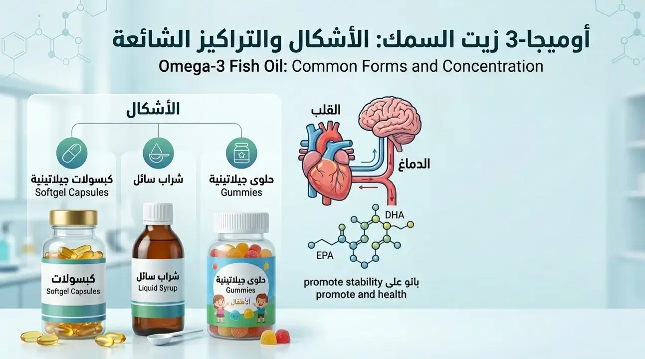 أوميجا 3 Omega: الاستخدامات، الآثار الجانبية، الجرعة