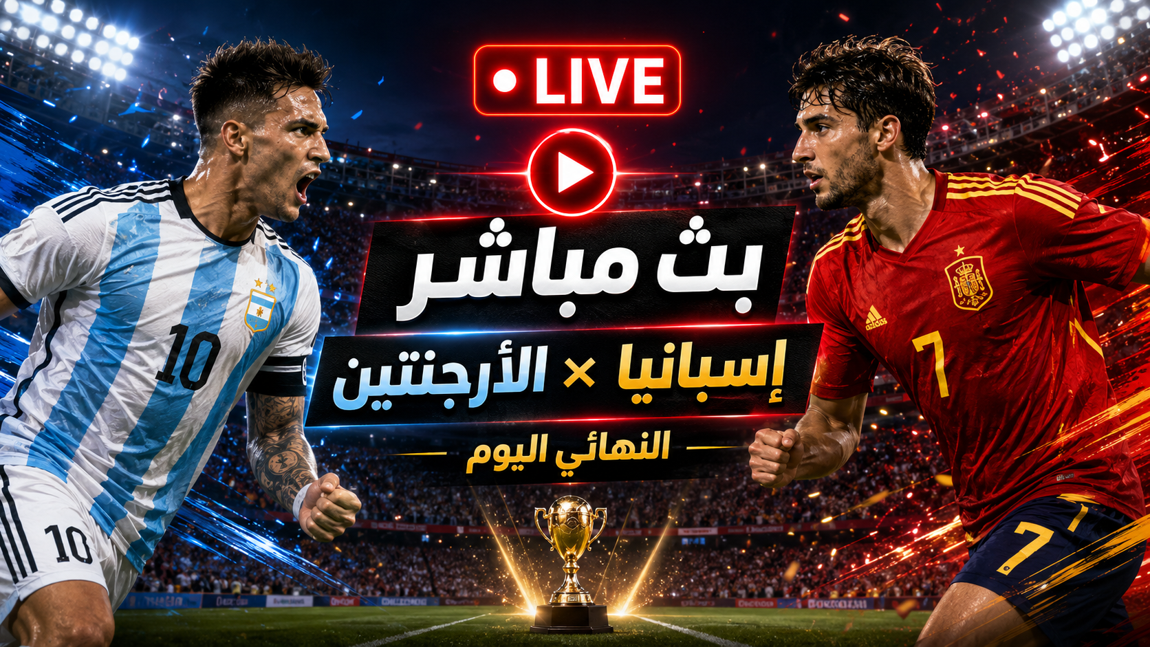 عاجل | بث مباشر الأرجنتين وإسبانيا اليوم في نهائي كأس العالم 2026